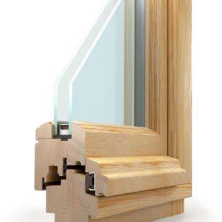Wizualizacja okna ecoline drewniany